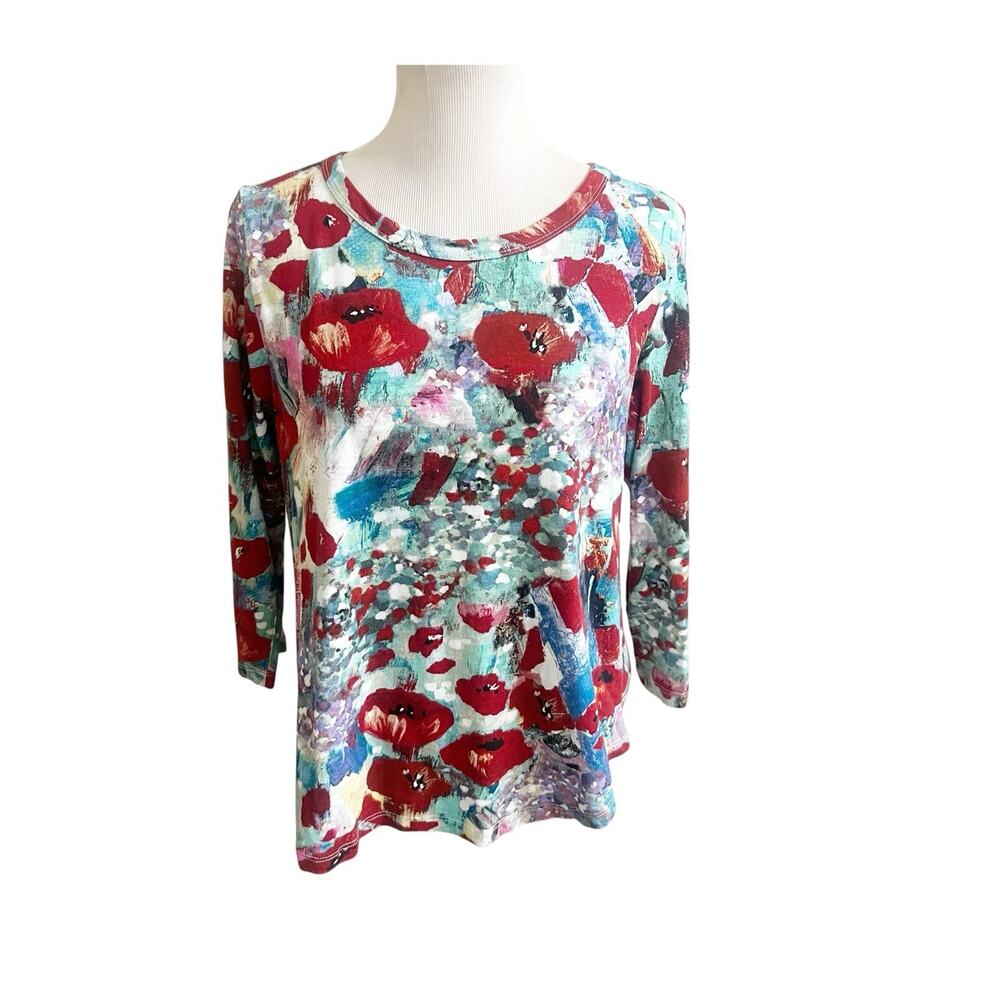 Jess And Jane Prime Poppy Artsy Tunic Multicolor Size Medium Abstract Print